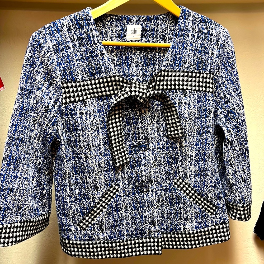 Cabi Jacket Black, White and Blue